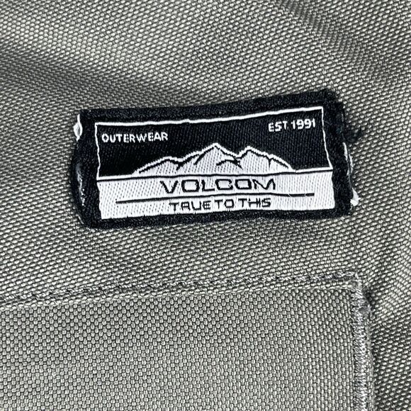 Volcom True To This Freakin Snow Chino Pants Boys L 12Y Gray Pockets Zip Fly - Picture 8 of 14